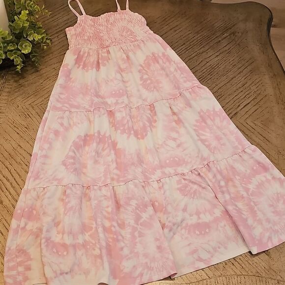 Pink Tie-Dye Maxi Dress Size S 7/8 - Picture 14 of 14